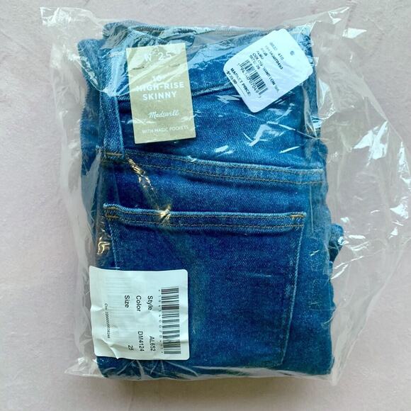 NEW $135 MADEWELL High Rise Ankle Skinny Jeans Denim Medium Wash Size 25 - Picture 3 of 9